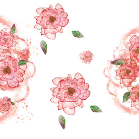 水彩花朵水墨挂画装饰画