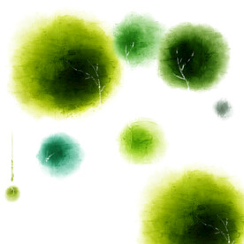 抽象绿色斑点挂画装饰画