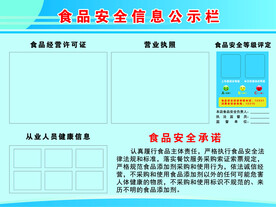 食品安全信息公示栏