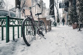 城市雪景