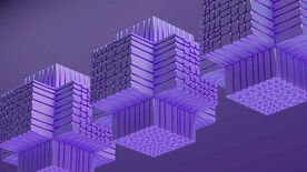 紫色抽象立体造型