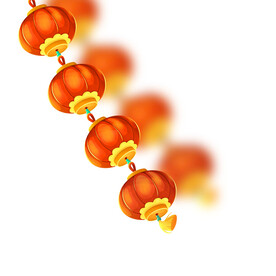 喜庆灯笼插画