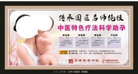 中医治疗不孕不育宣传海报