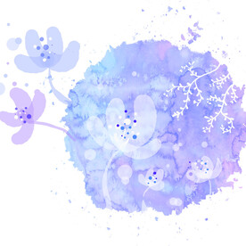 唯美紫色花卉花朵花束挂画装饰画