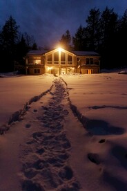 夜晚雪景