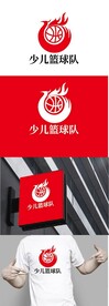 少儿篮球队标识设计