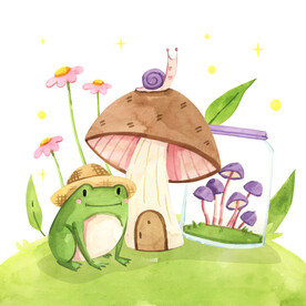 可爱小青蛙插画