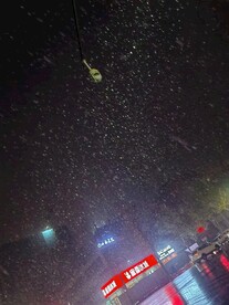 夜下雪景
