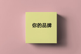 包装盒正面样机展示立体图
