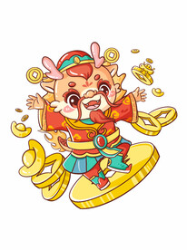 龙年素材新年春节2024年画