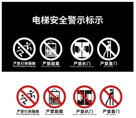 电梯门警示