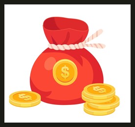 手绘金融货币 