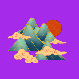 国潮古风山水