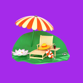 手绘自然风景 