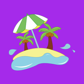 手绘自然风景 
