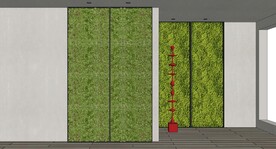 绿色植物墙模型