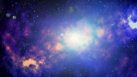 蓝色发光星球科技背景