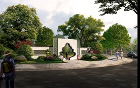 园林古建筑传统效果图