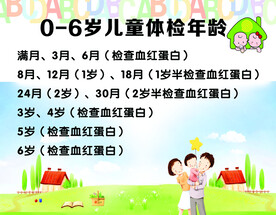 0-6岁儿童体检年龄