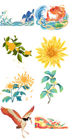 重阳节国风节庆元素