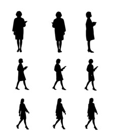 女性剪影