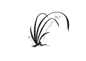 水墨兰花