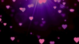 紫色梦幻心型粒子