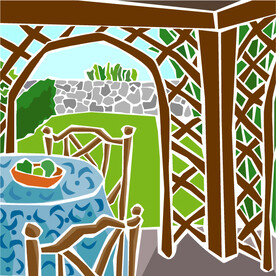 美式复古家居插画