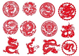 龙年剪纸  