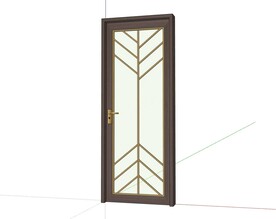 玻璃木门模型