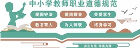 教师职业道德规范文化墙