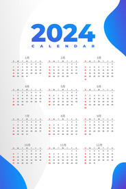 2024年矢量日历