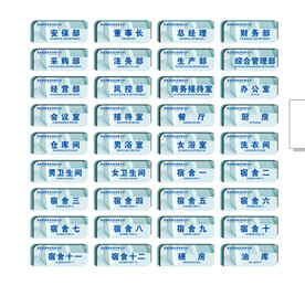 公司科室牌