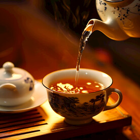 红茶 倒茶