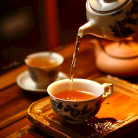 红茶 倒茶