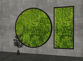 几何植物墙模型