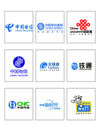 联通中国移动中国电信logo 