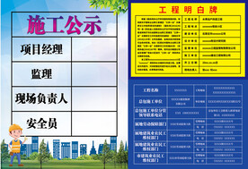 工程施工明白牌公示栏展板