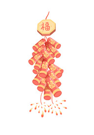 鞭炮新年过年元素素材节日喜庆炮