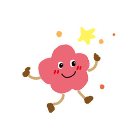 可爱的卡通花朵插画