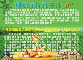 现场压榨花生油海报