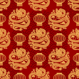 红色龙底纹