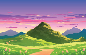 美丽的季节性山区景观