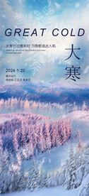 大寒节气海报