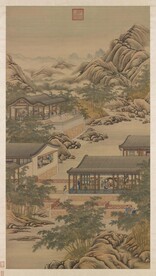 清院本十二月令图轴十月画像