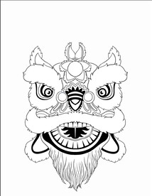 狮子头线稿