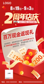 创意优惠券补贴券返现金海报