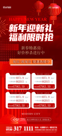 地产新年特价房海报