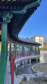 中式传统建筑 近水楼台  