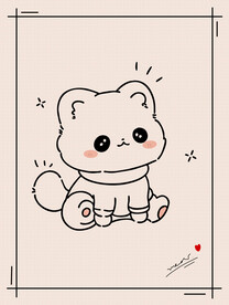 可爱大眼小猫咪